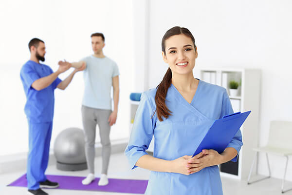 Physical rehabilitation coaching session