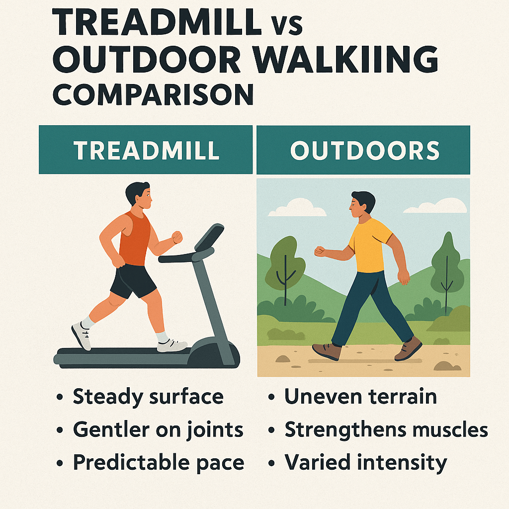 treadmill vs outdoor walking comparison